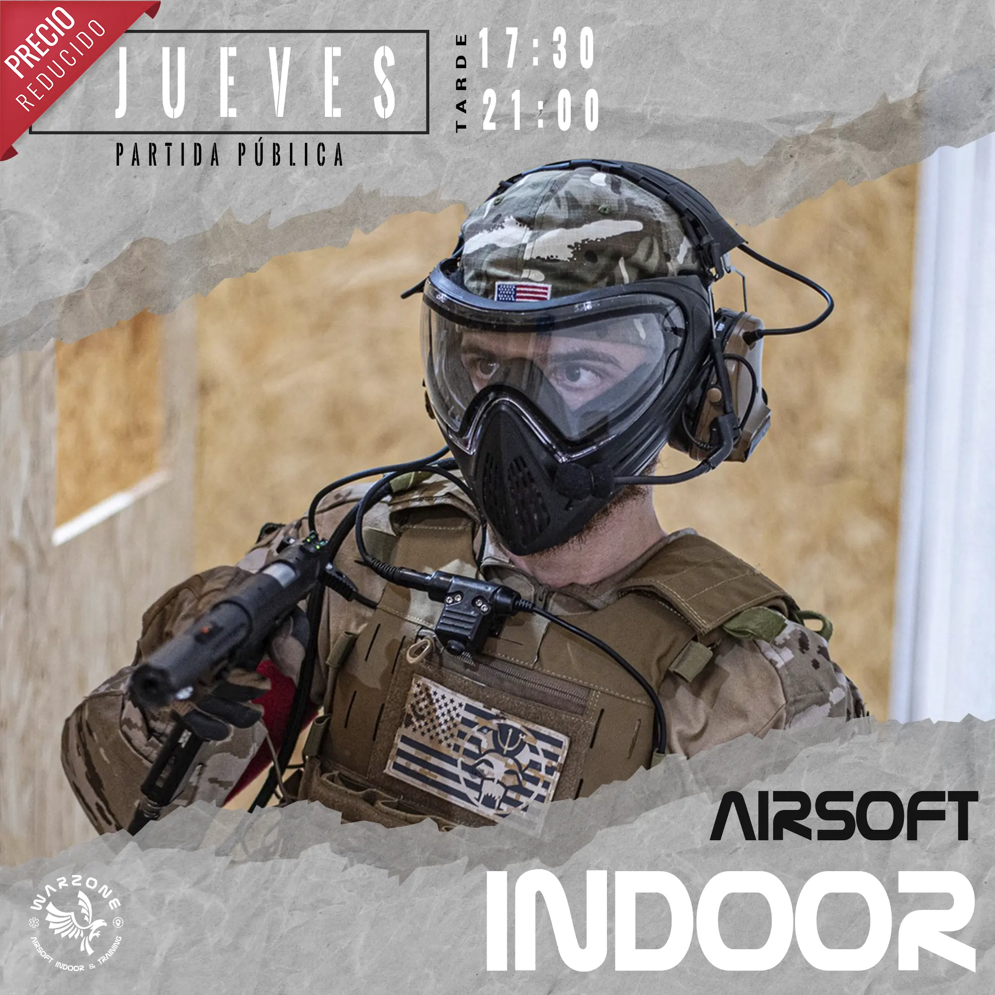 PARTIDA AIRSOFT JUEVES PRECIO REDUCIDO