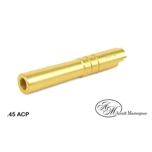Airsoft Masterpiece .45 ACP Golden STEEL Threaded Fix Outer Barrel for Hi-CAPA 4.3