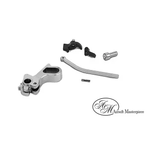 Airsoft Masterpiece CNC Steel Hammer & Sear Set for Marui Hi-CAPA (S Type DVC) silver