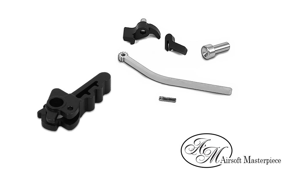 Conjunto de martillo y sear Airsoft Masterpiece en acero CNC - Negro