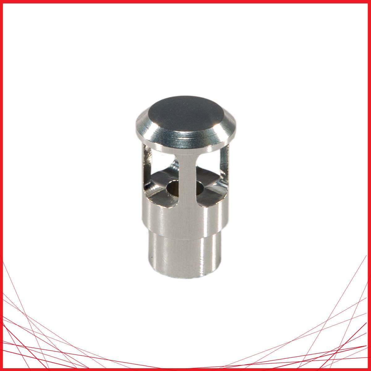 Unicorn Airsoft MWS Power Nozzle Valve Low Silver instalado en una réplica de airsoft