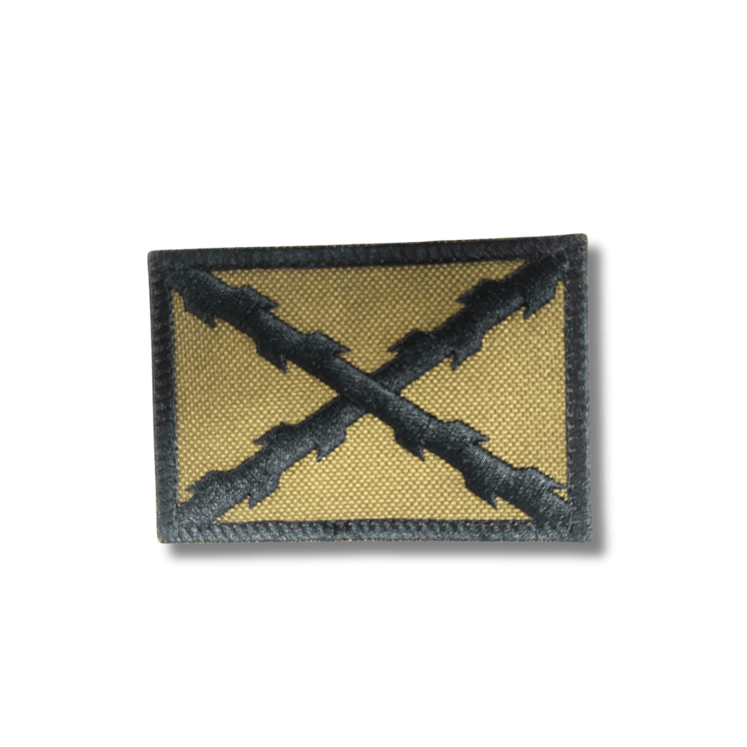 Parche bandera cruz borgoña verde negro